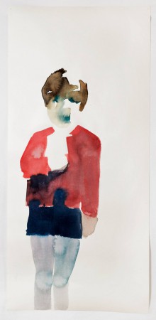 "Kindheit_02", Tusche auf Papier, 160 x 75 cm, 2012
