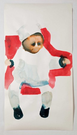 "Kindheit_03", Tusche auf Papier, 160 x 75 cm, 2012