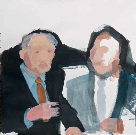 "der achtzigste", Acrylfarbe auf Papier, 40 x 40 cm, 2012