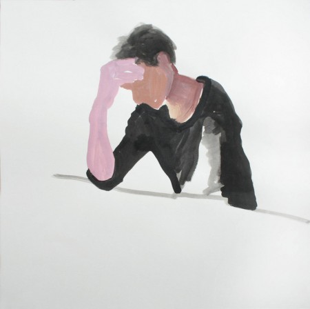 "man sieht´s ihr an", Acrylfarbe auf Papier, 2012