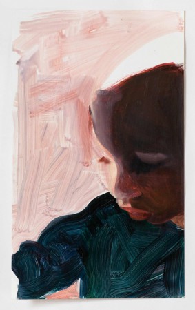"Versunkener", Tusche, Acryl und Ölfarbe auf Karton,50 x 30 cm, 2013