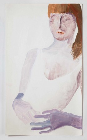 "von aussen nach innen", Tusche, Acrylfarbe auf Karton, 60 x 35 cm, 2013