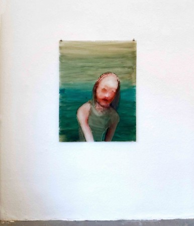 Malerei Kerstin Müller-Schiel, o.T., Ölfarbe auf Folienfilm, 80 x 105 cm, 2020